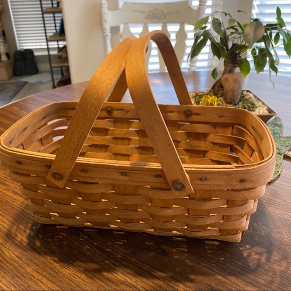 Vintage Longaberger Woven Boho Natural Basket 1989 - Picture 7 of 9